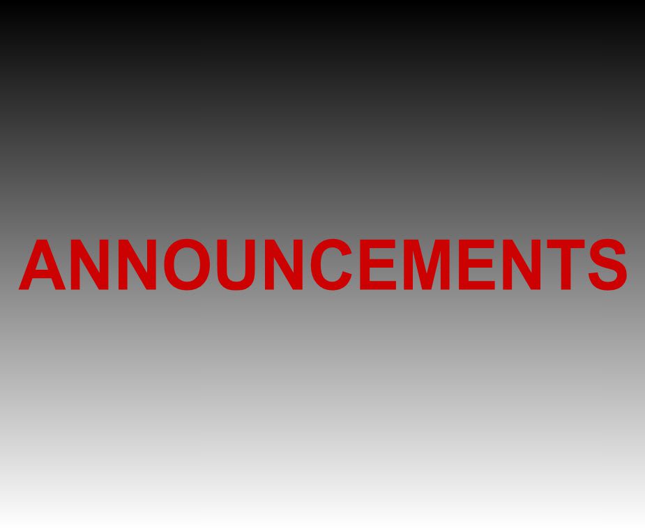 Announcements